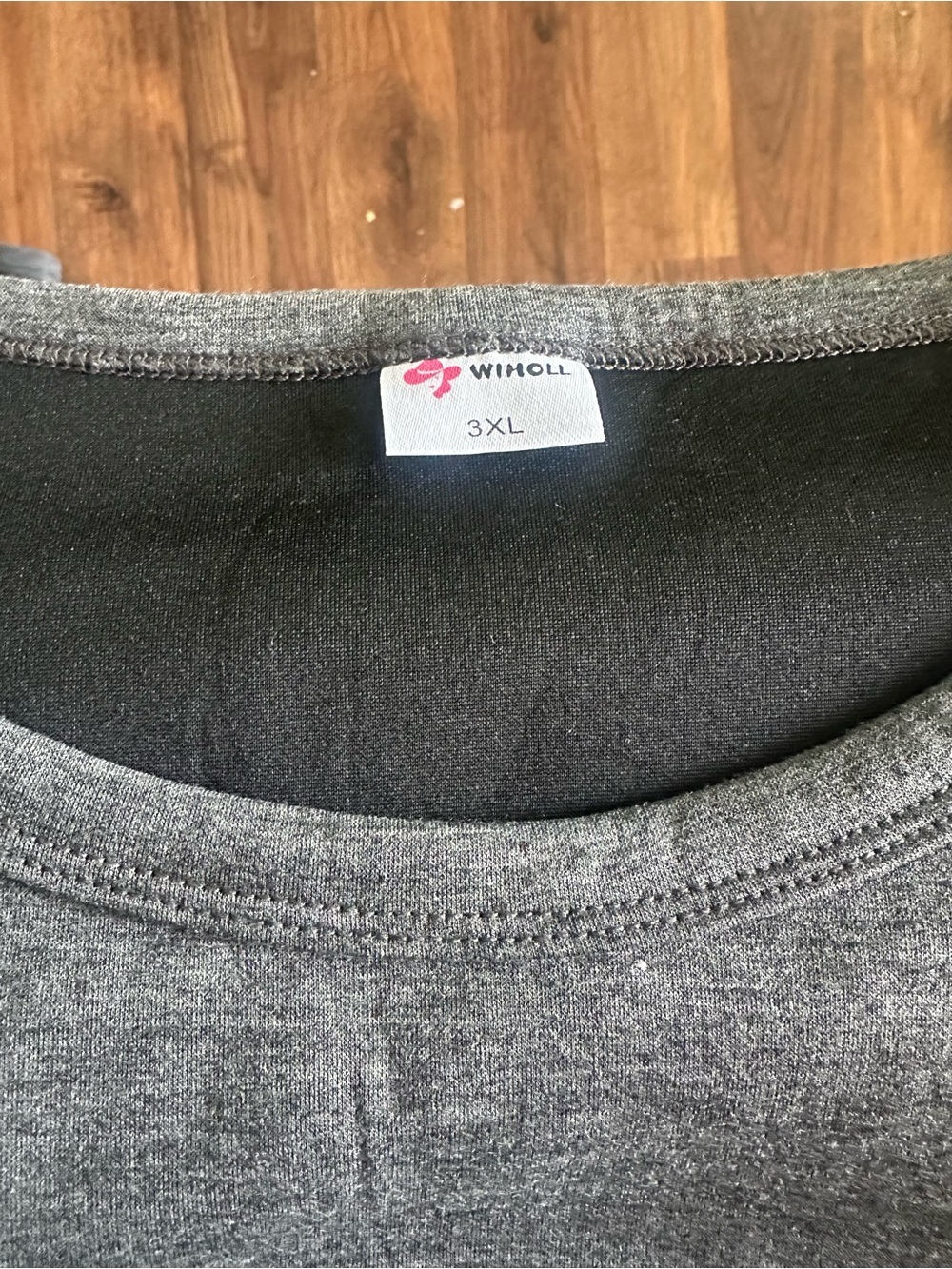 Women's Gray Wide-Leg Knit sweat suit - Casual Comfort - Picture 5 of 5